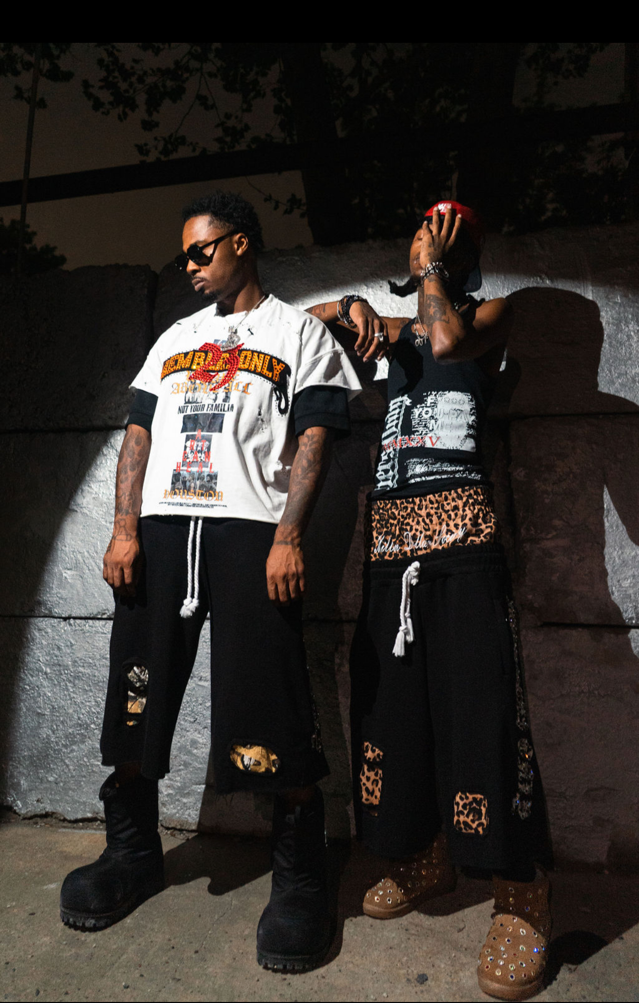 M.D.$ cheetah print (double stack shorts